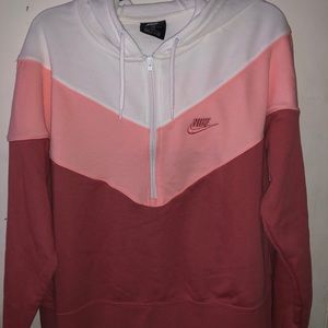 NIKE cropped quarter zipped hoodie